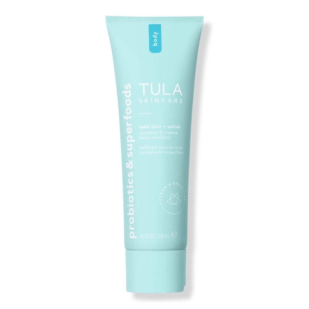 Tula Probiotics & Superfoods Body Exfoliator in Light Blue